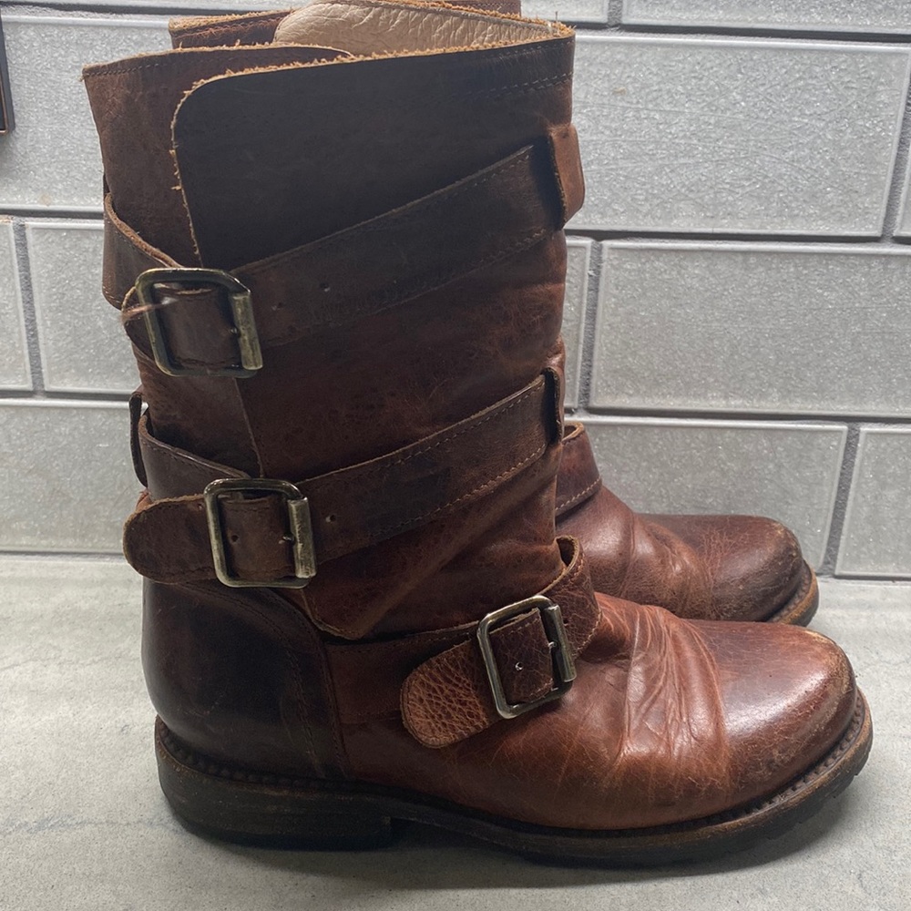 Freebird tread brown distressed leather boots 6